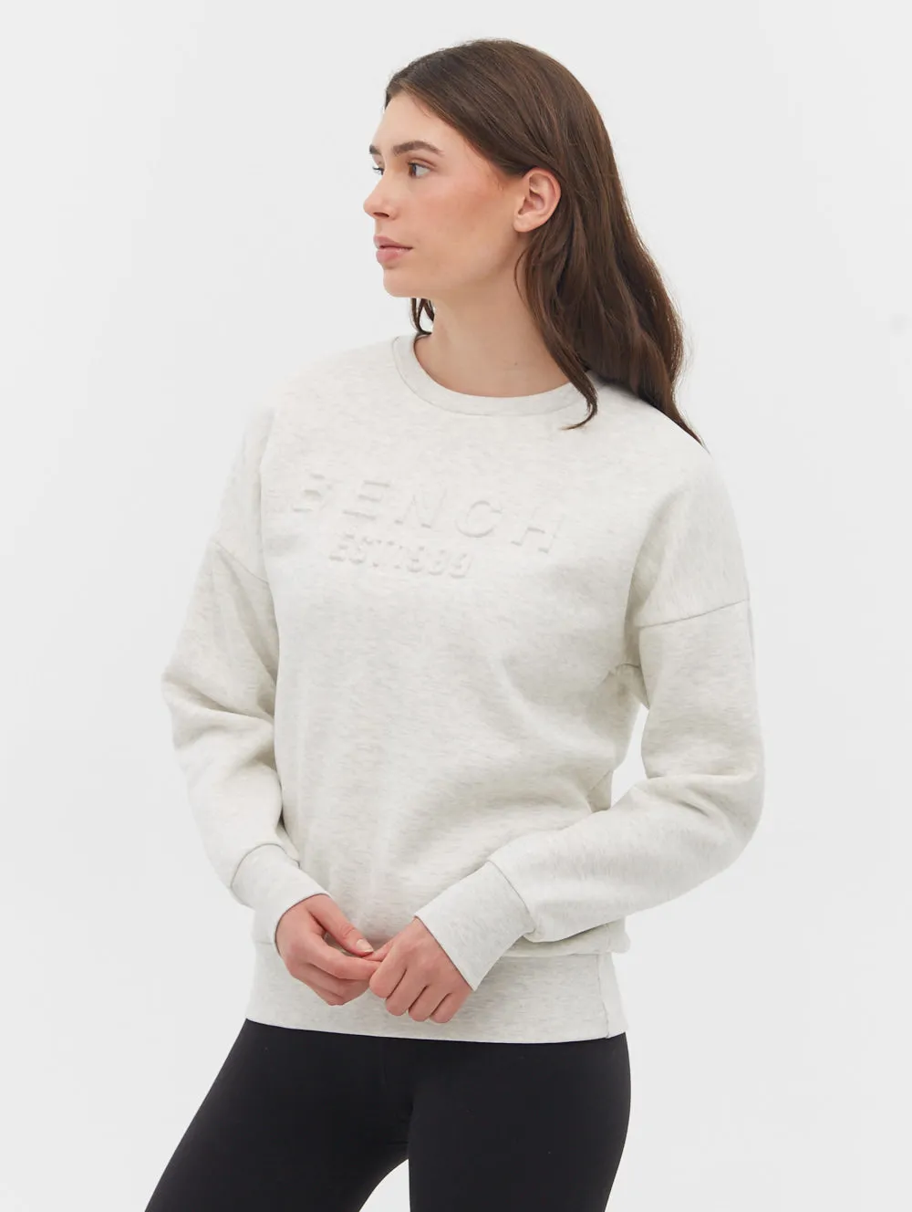 Avyanna Deboss Logo Crew Neck Sweatshirt