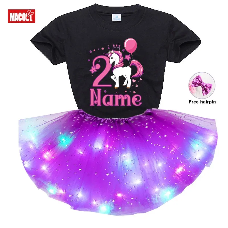 Baby Girl Birthday Unicorn Party Tutu Dress Sets