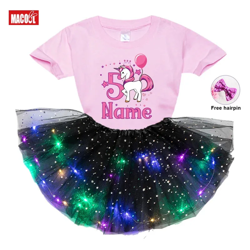 Baby Girl Birthday Unicorn Party Tutu Dress Sets