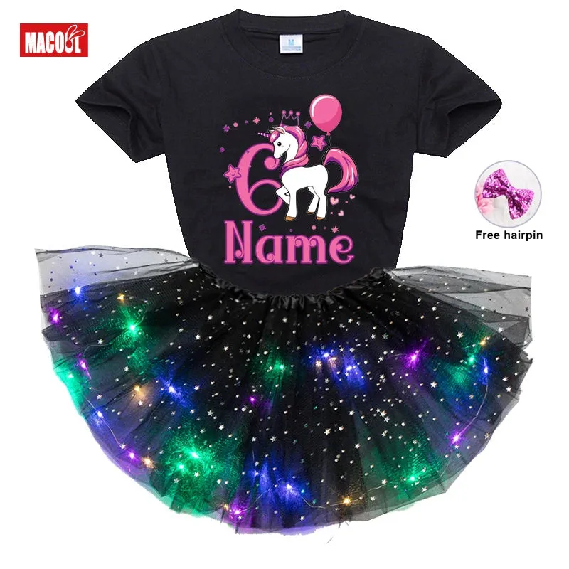 Baby Girl Birthday Unicorn Party Tutu Dress Sets