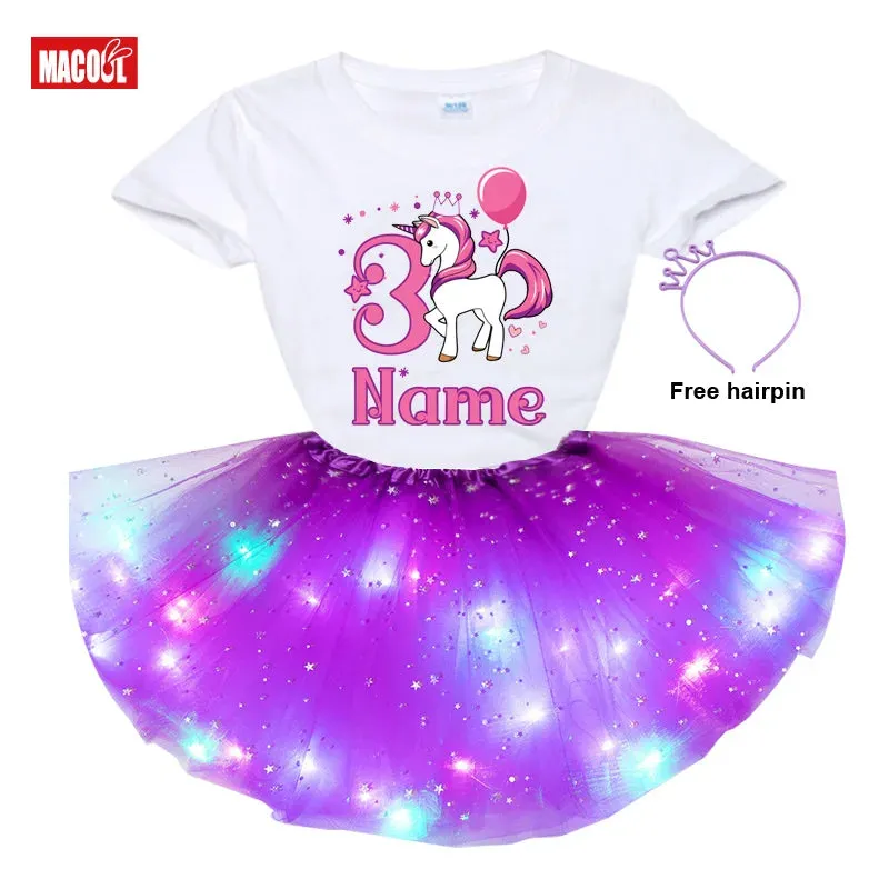 Baby Girl Birthday Unicorn Party Tutu Dress Sets