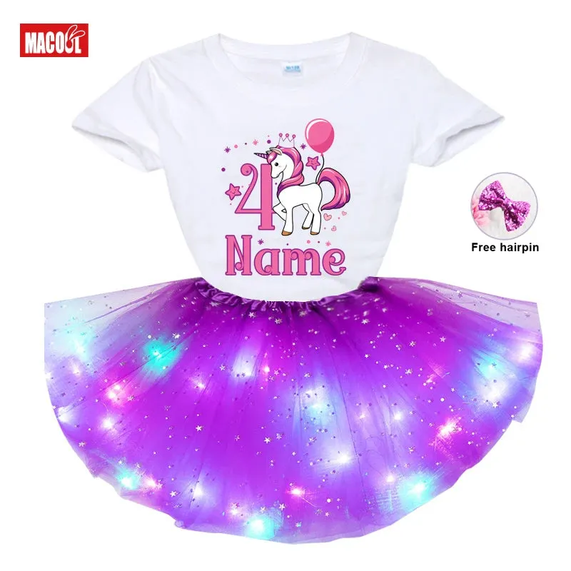 Baby Girl Birthday Unicorn Party Tutu Dress Sets