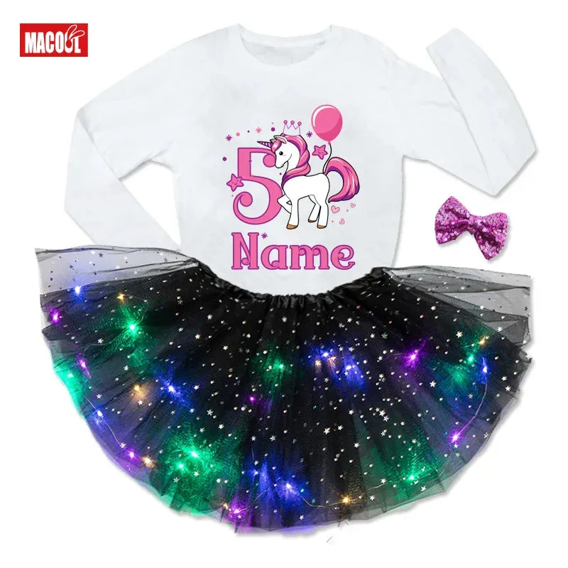 Baby Girl Birthday Unicorn Party Tutu Dress Sets