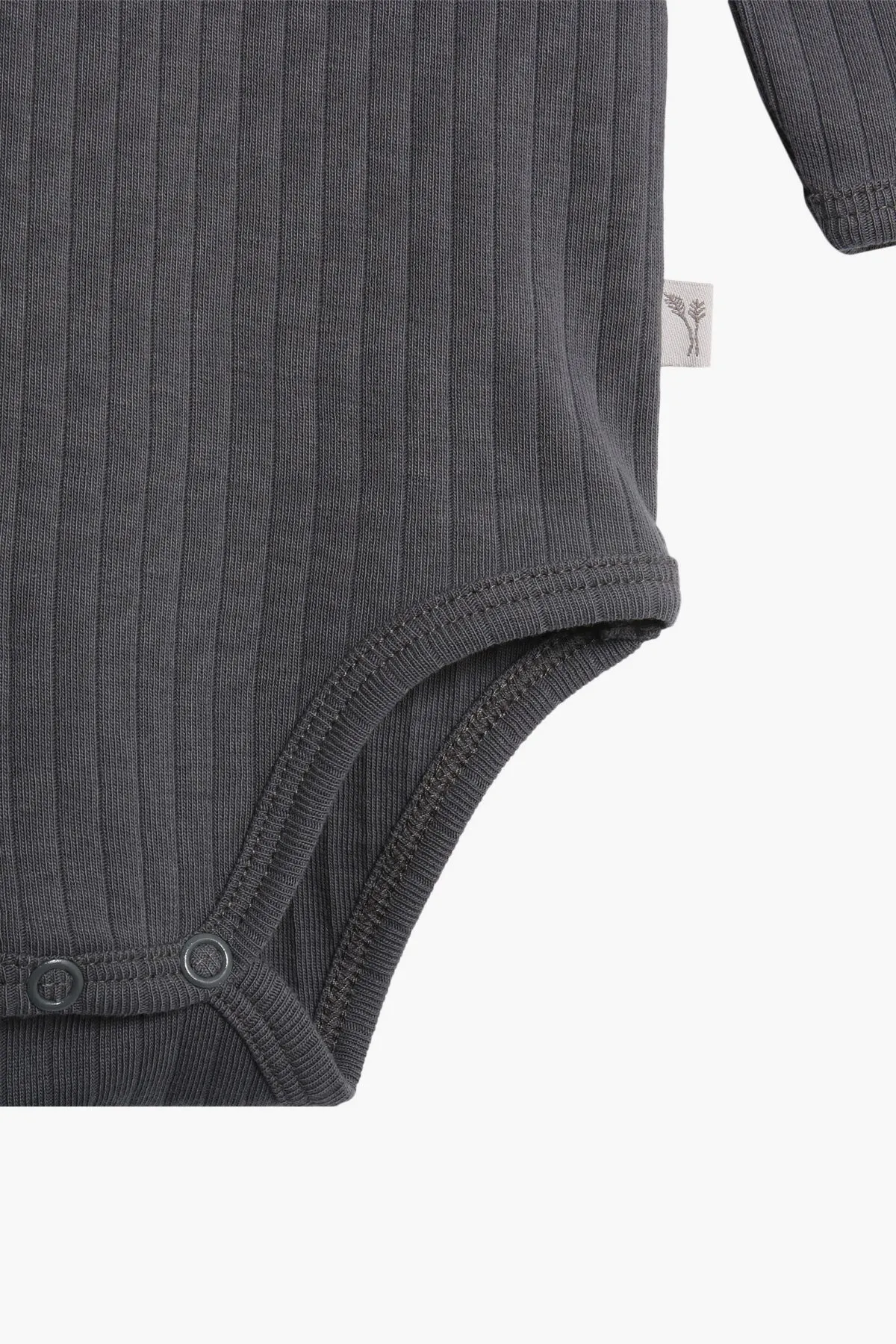 Baby Onesie Wheat Edgeband - Grey