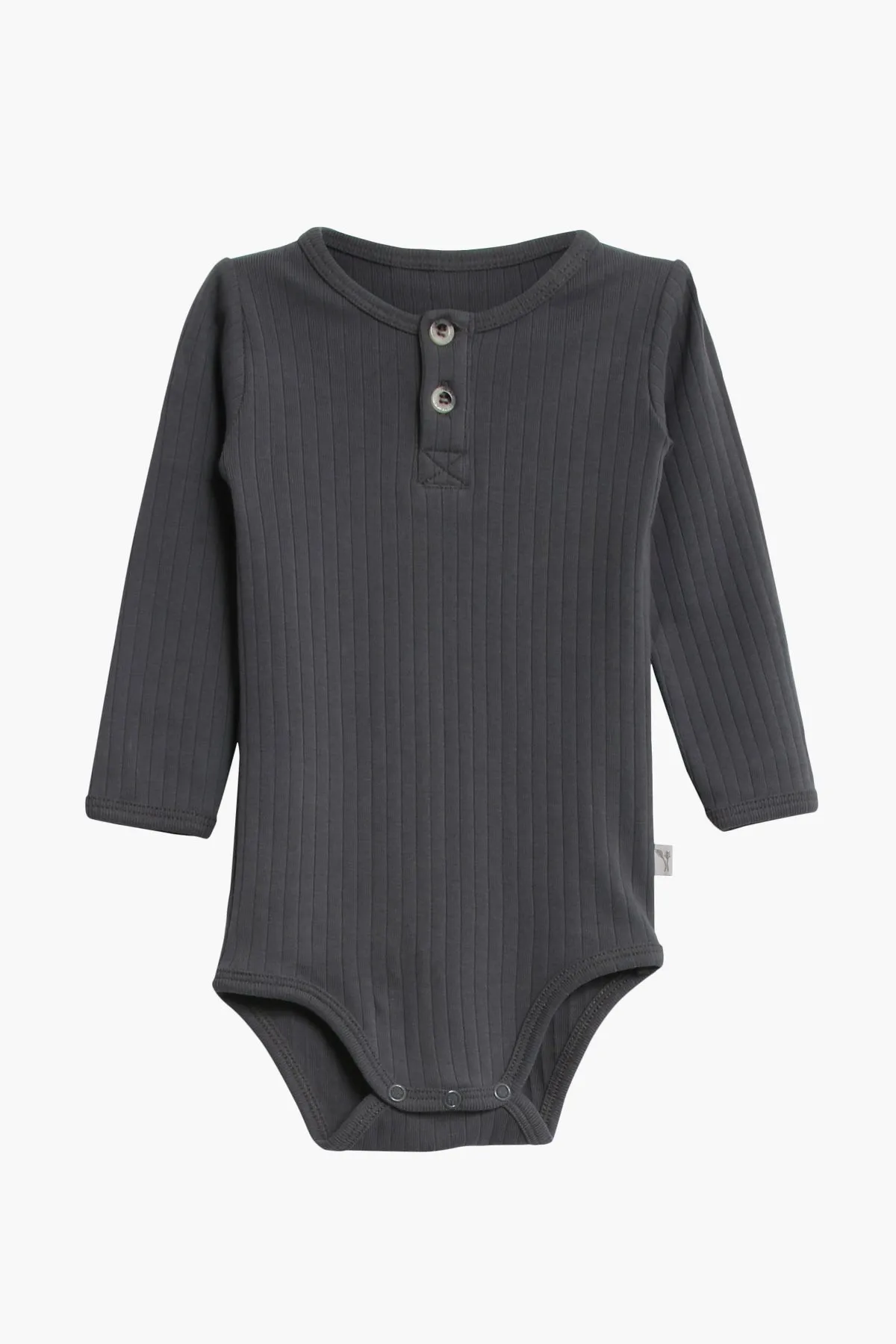 Baby Onesie Wheat Edgeband - Grey