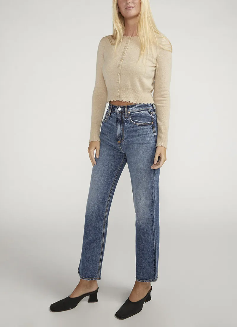 Beau High Rise Slim Leg Jeans