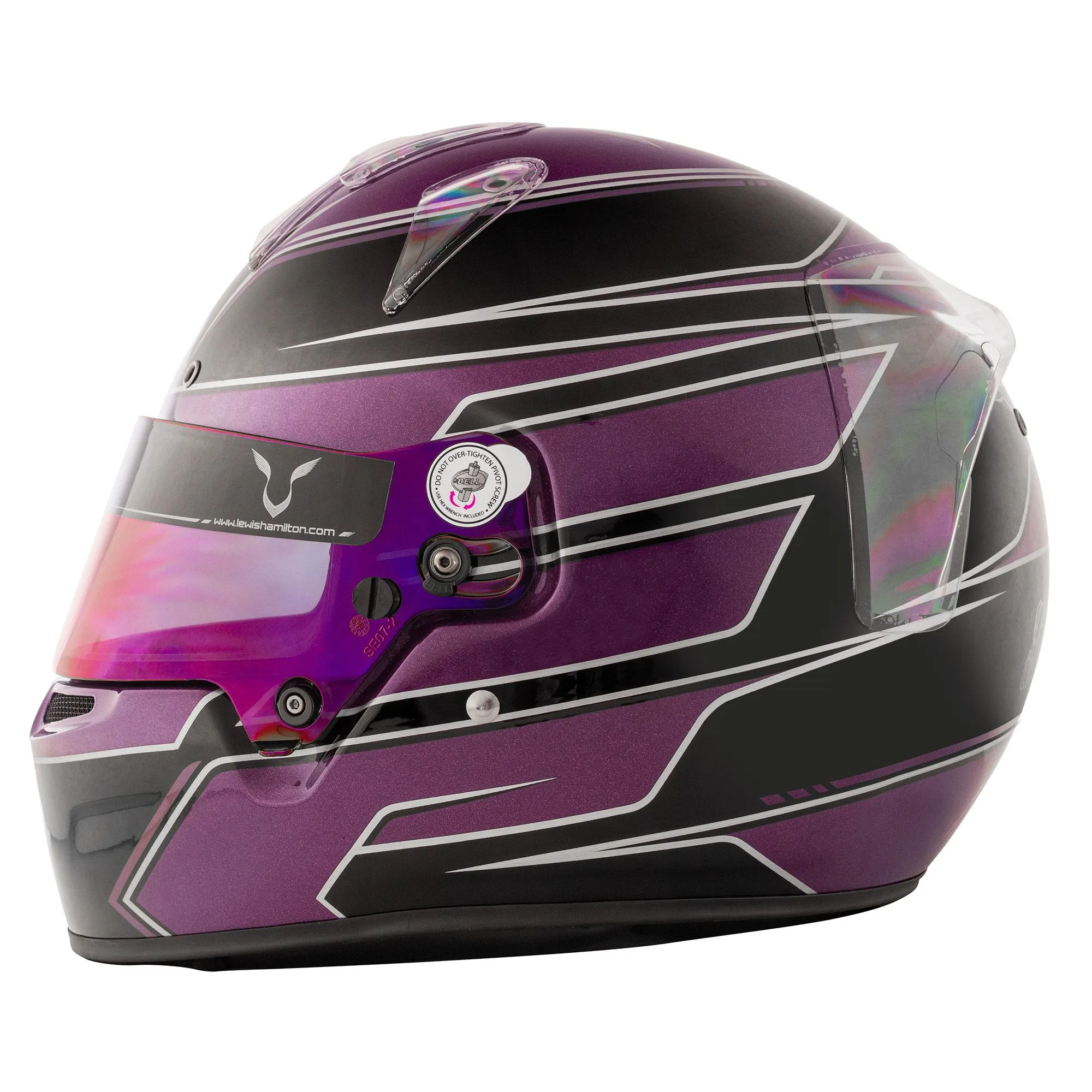 Bell KC7-CMR Kart Helmet Lewis Hamilton Black/Purple With Free HP Helmet Bag