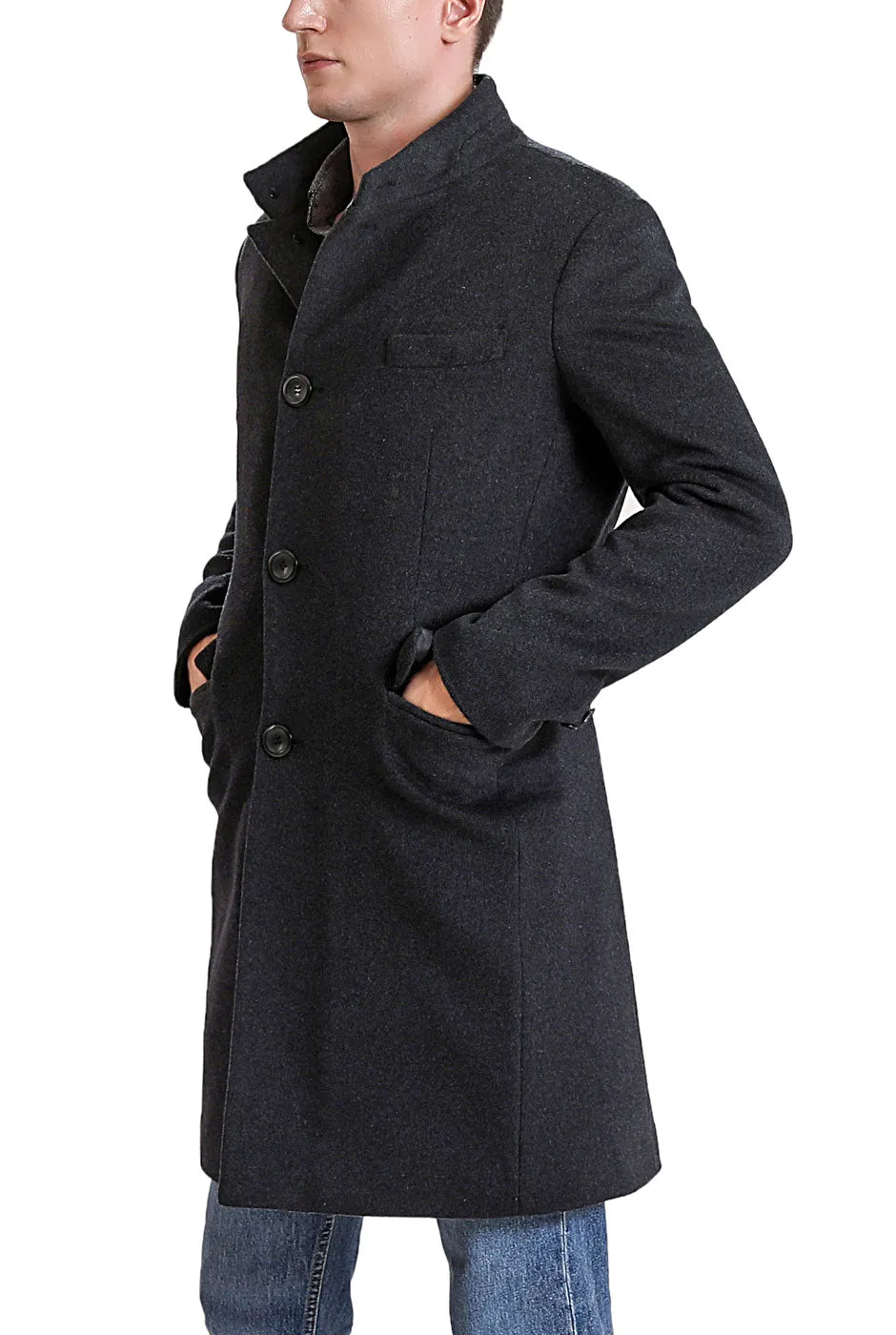 BGSD Men Jacob Cashmere Wool Blend Top Coat