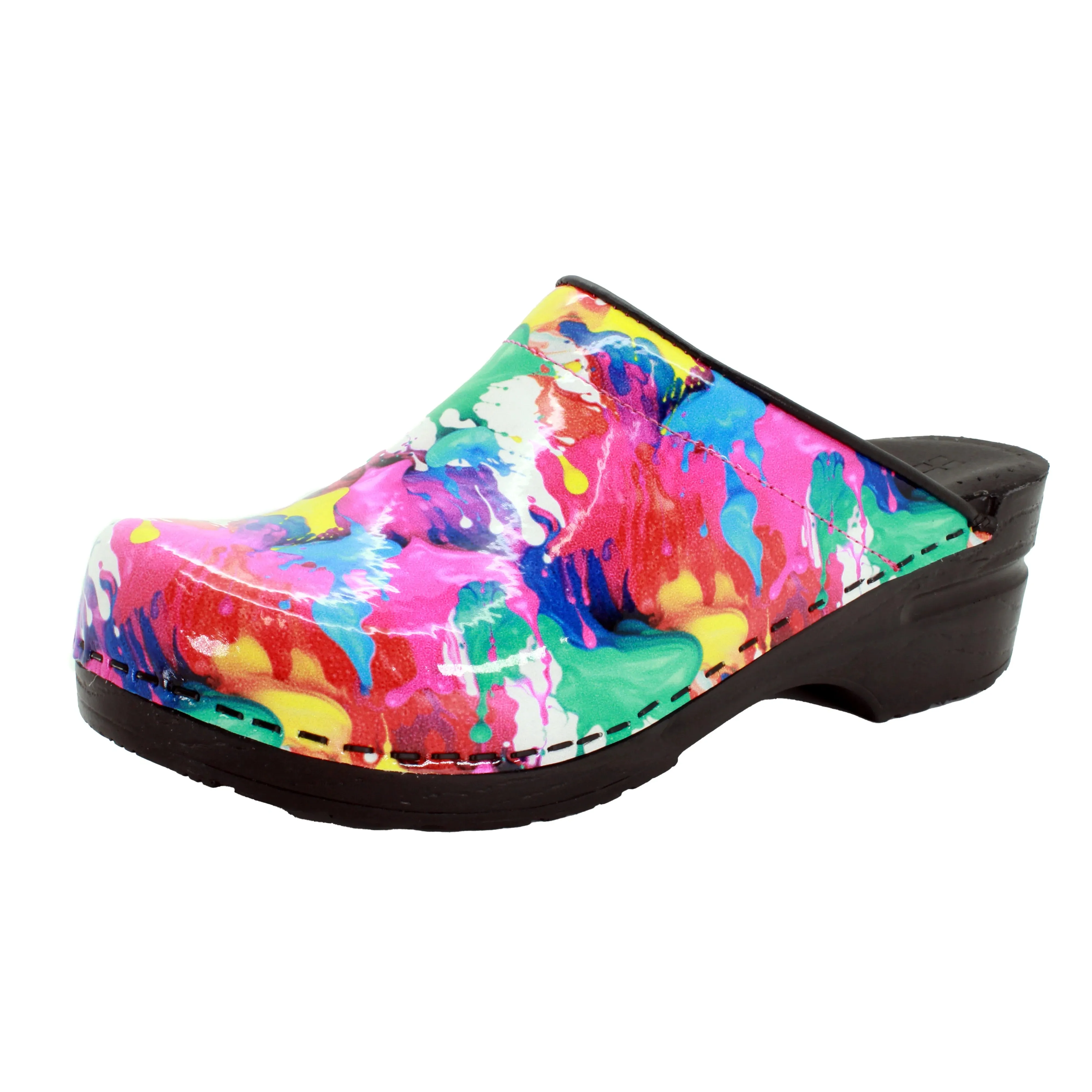 BJORK Splat Open Back Pro Leather Clogs