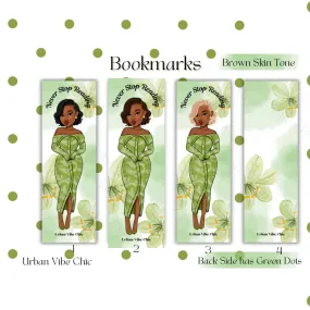 Black Girl Bookmarks - Green Never Stop Reading