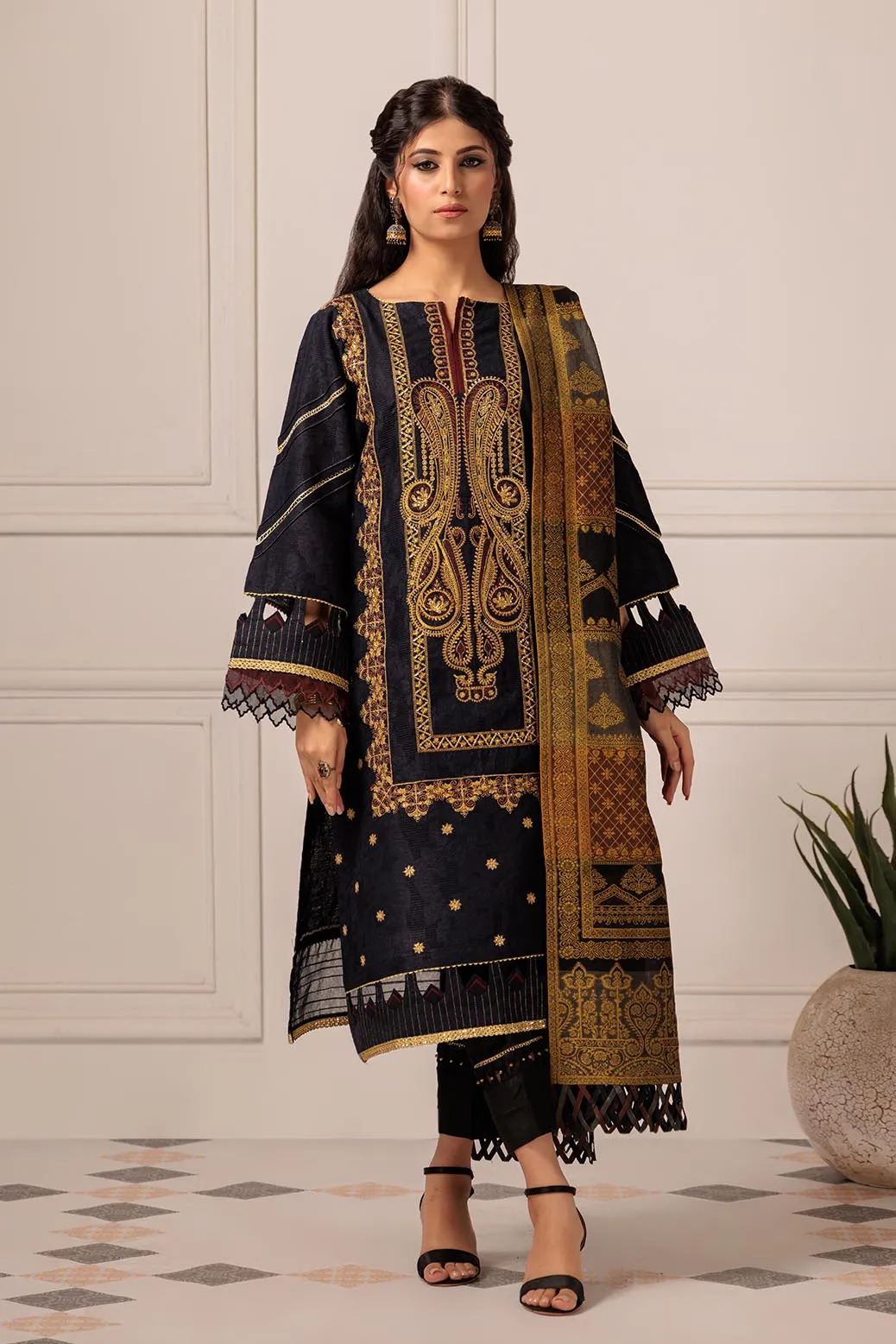 BLACK-JACQUARD-3 PIECE (HV1NA233P4)