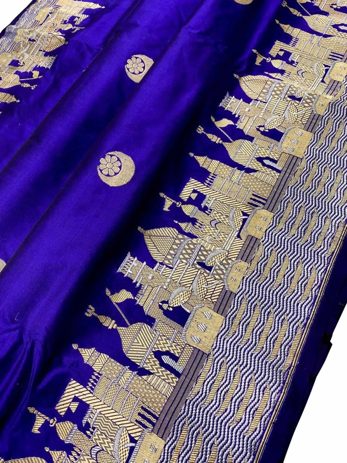 Blue Banarasi Handloom Pure Katan Silk Saree