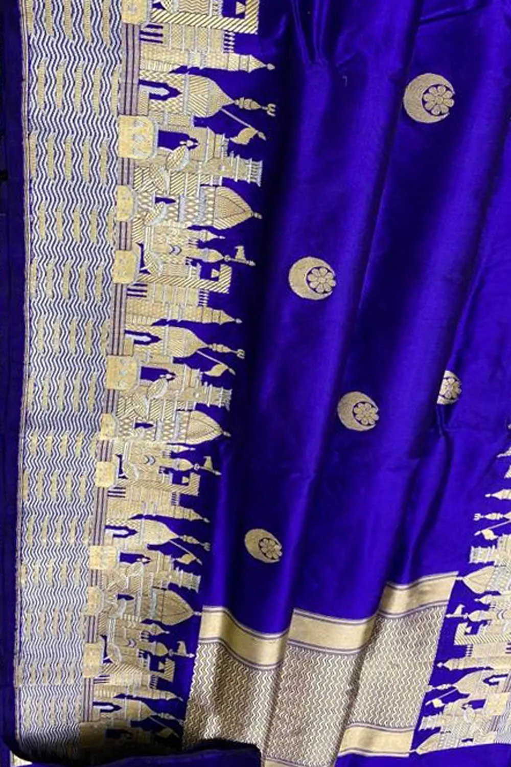 Blue Banarasi Handloom Pure Katan Silk Saree