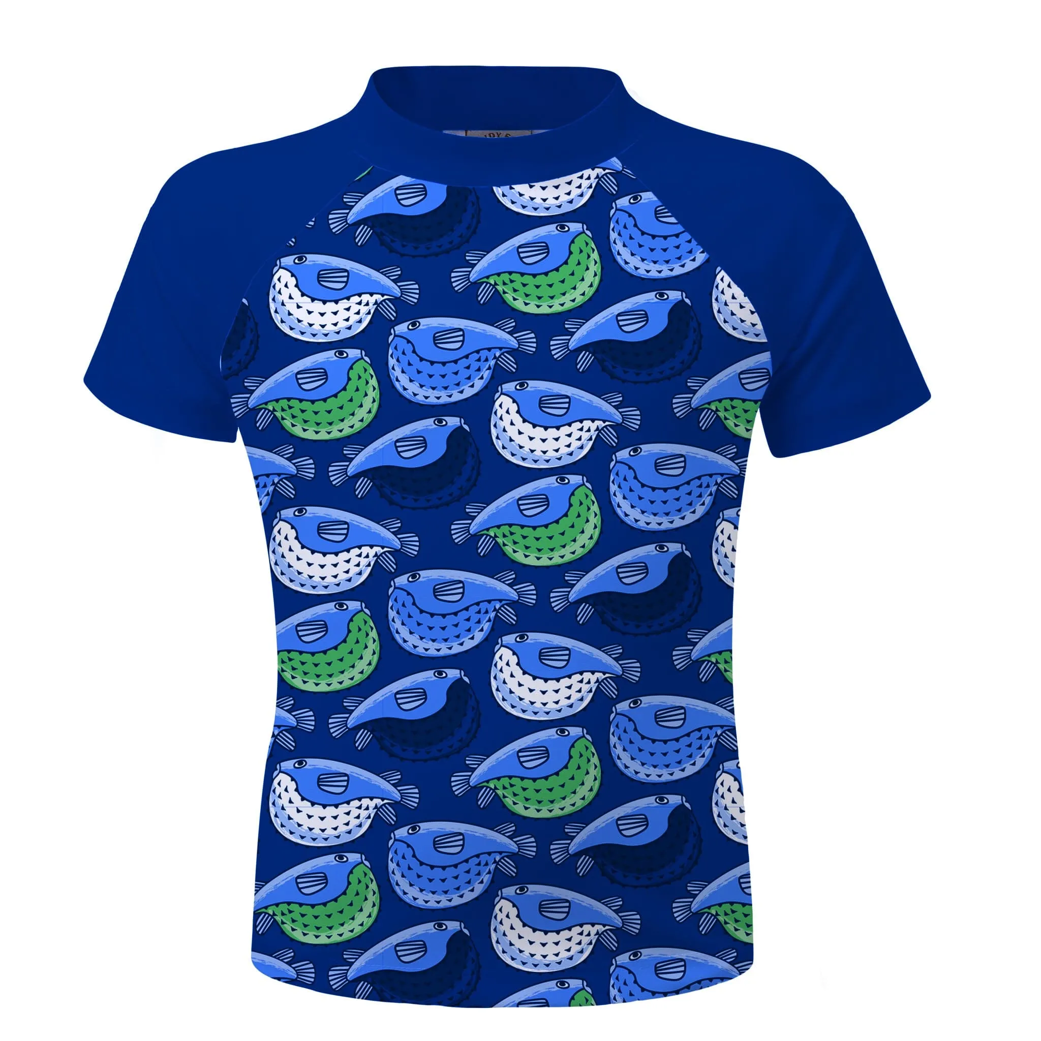 Blue Fugu Short Sleeve Rashie