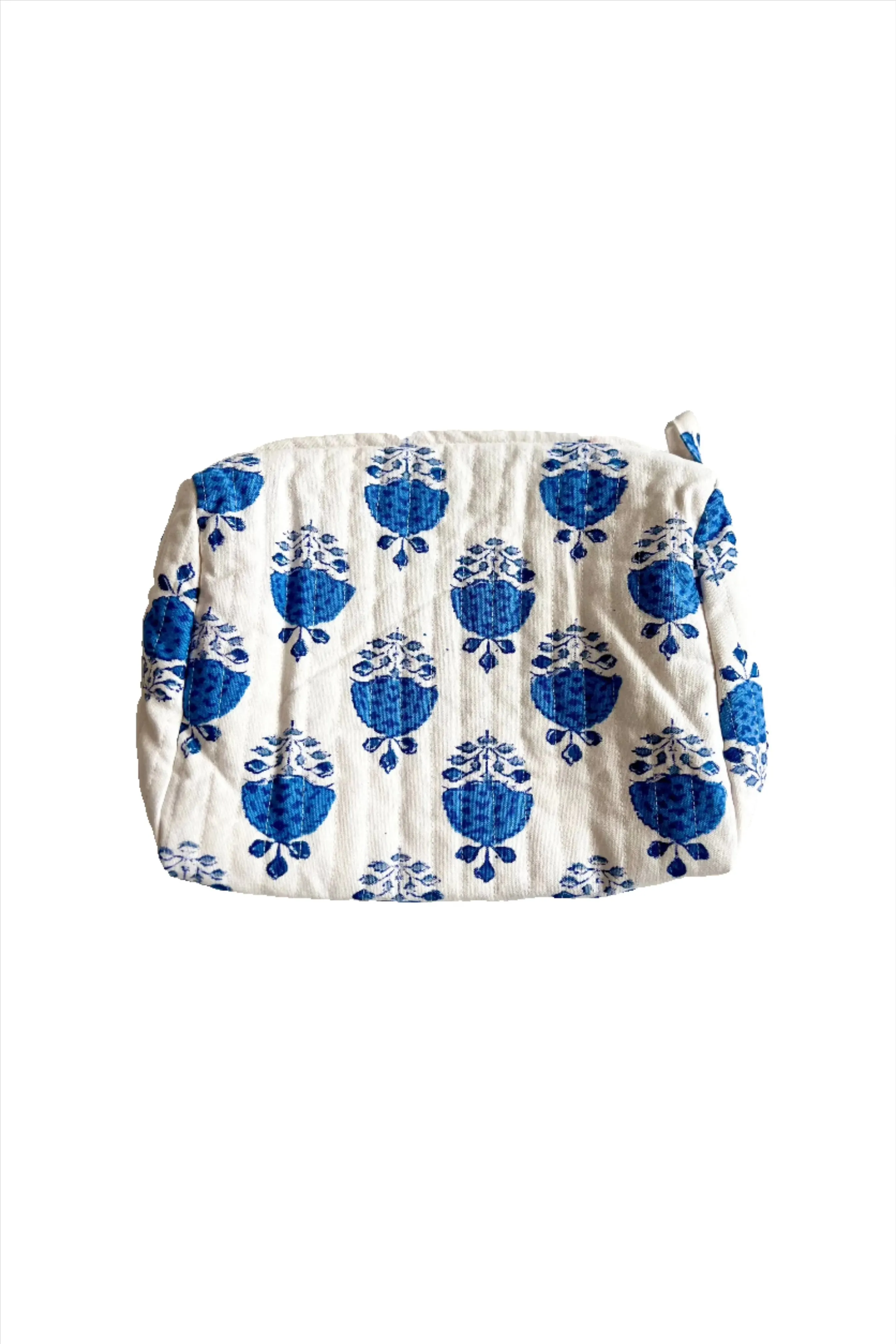 Blue Hibiscus Large Cosmetic Bag