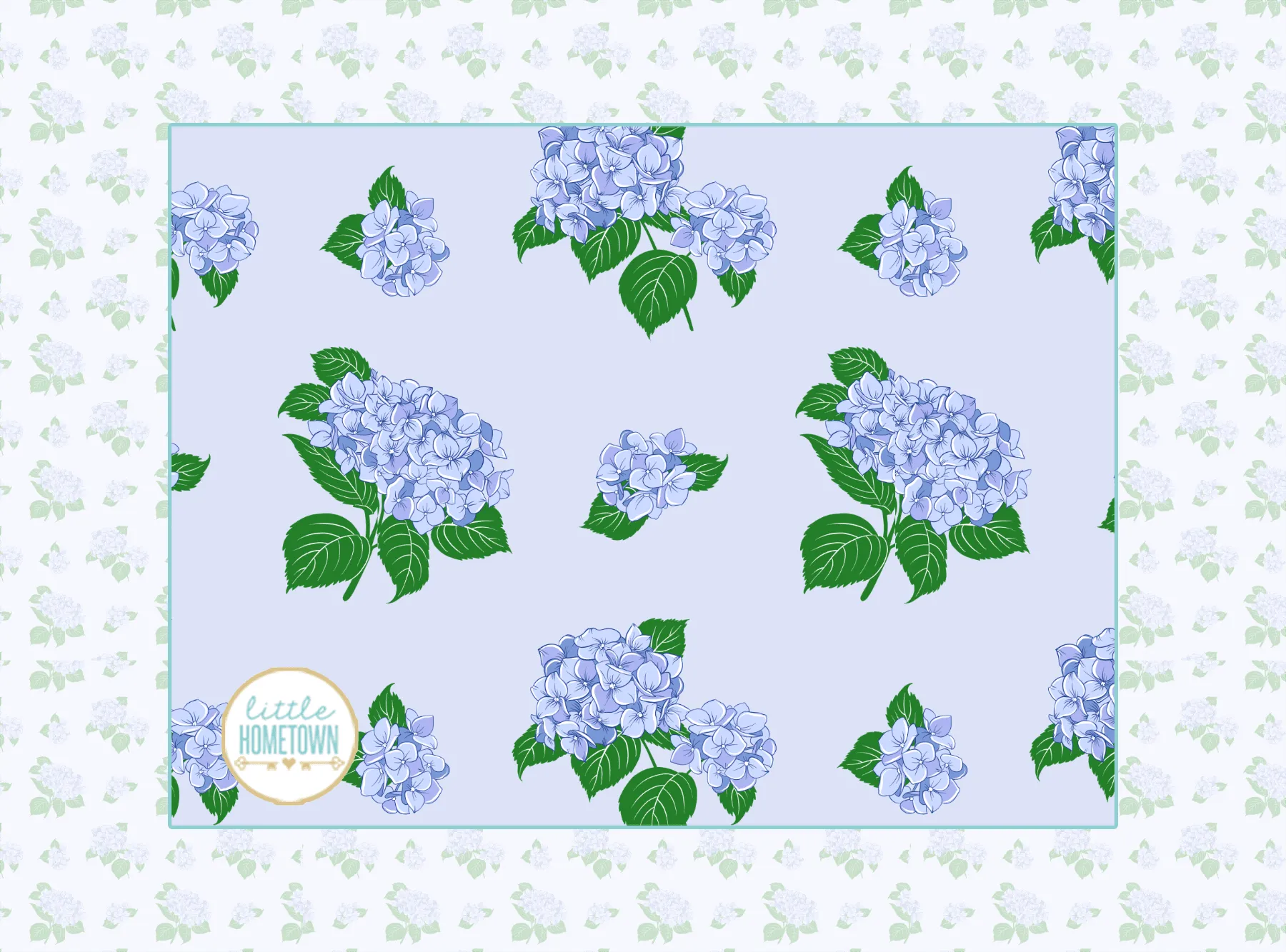 Blue Hydrangea Plush Throw Blanket 60x80