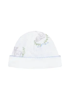 Blue Lamb Print Hat