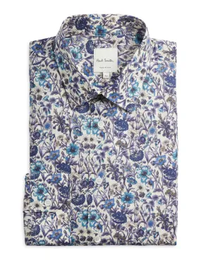 Blue Liberty Print Sportshirt