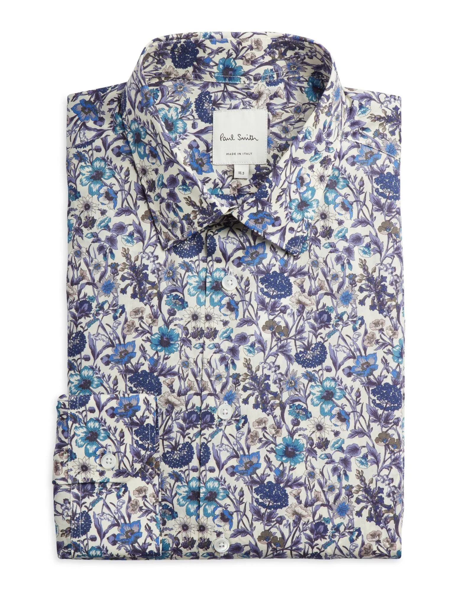 Blue Liberty Print Sportshirt