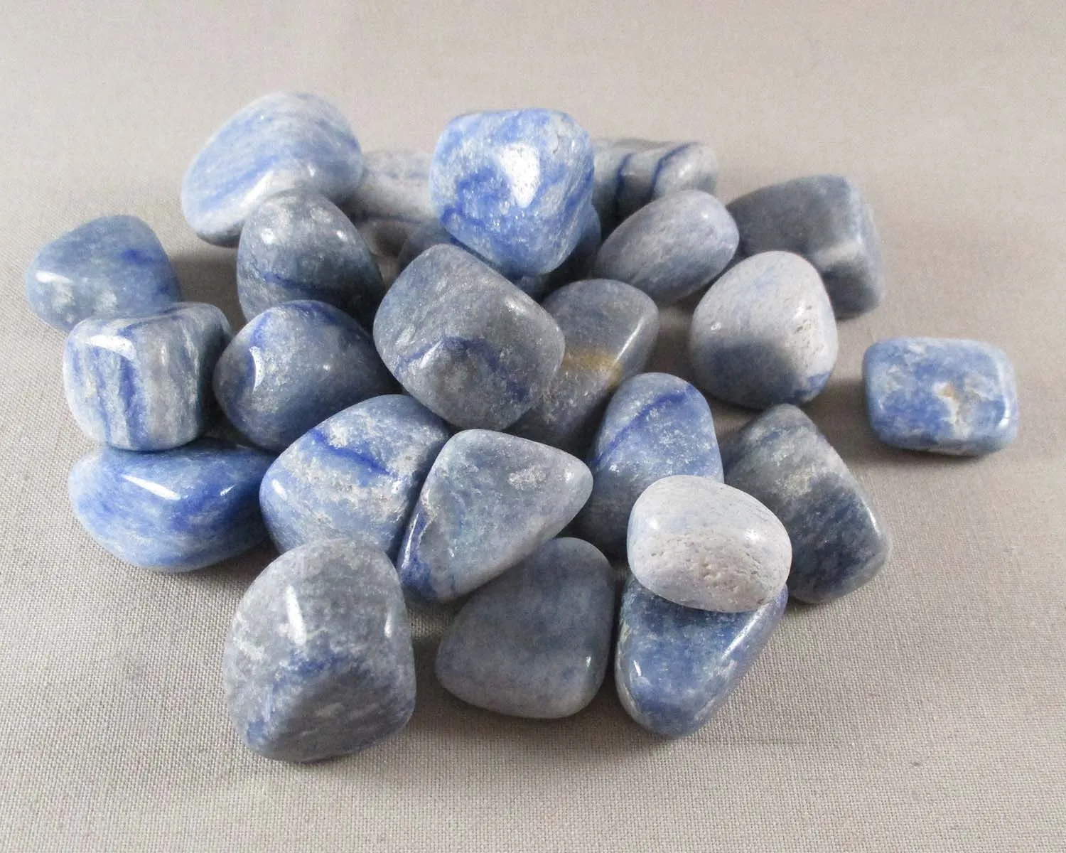 Blue Quartz Polished Stones 5pcs J067**