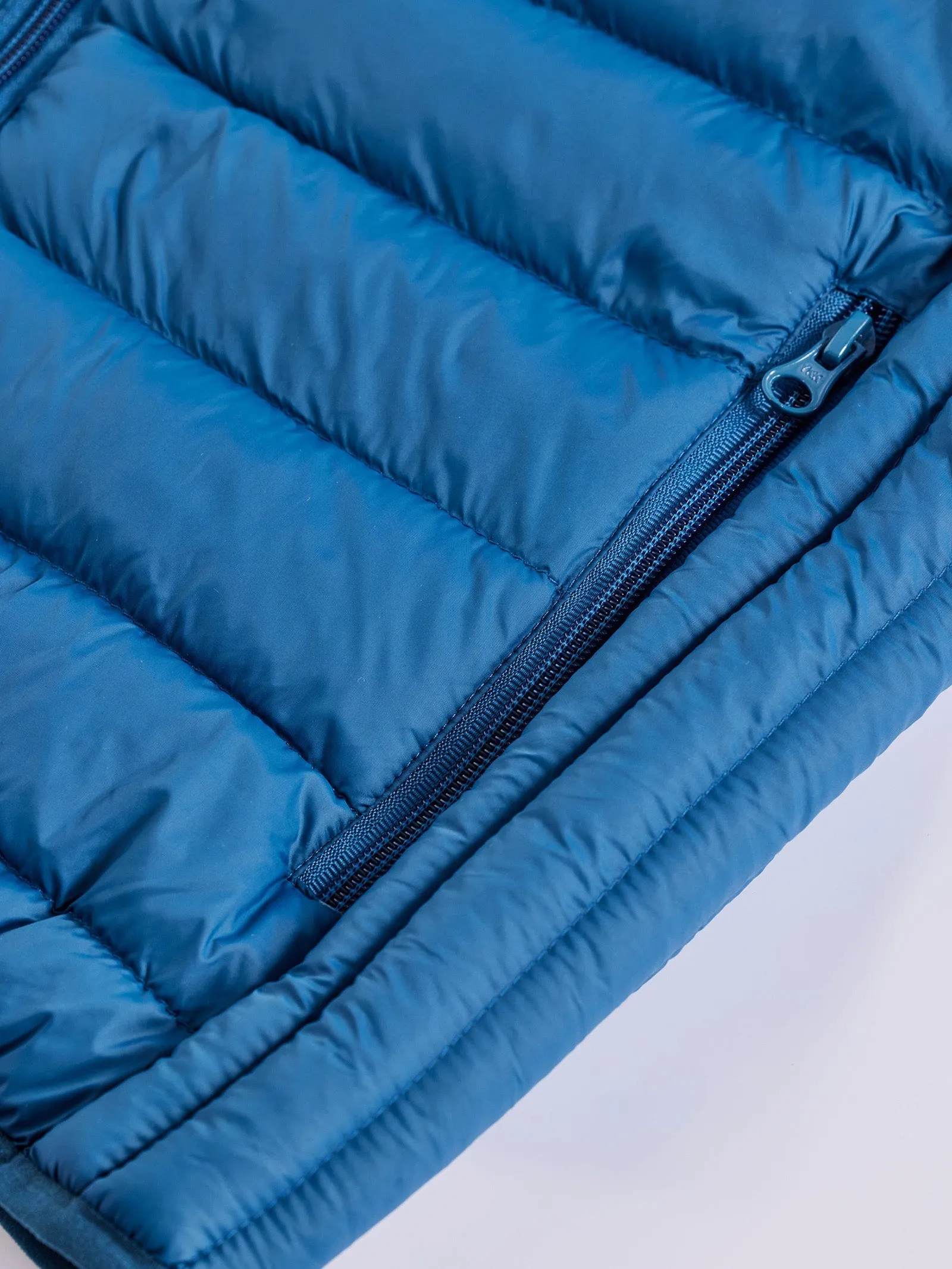 Blue Sleeve Less Puffer Jacket