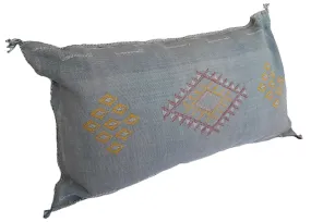 Bohemian Cactus Silk Decorative Lumbar Pillow Cover - Bahr - Light Blue