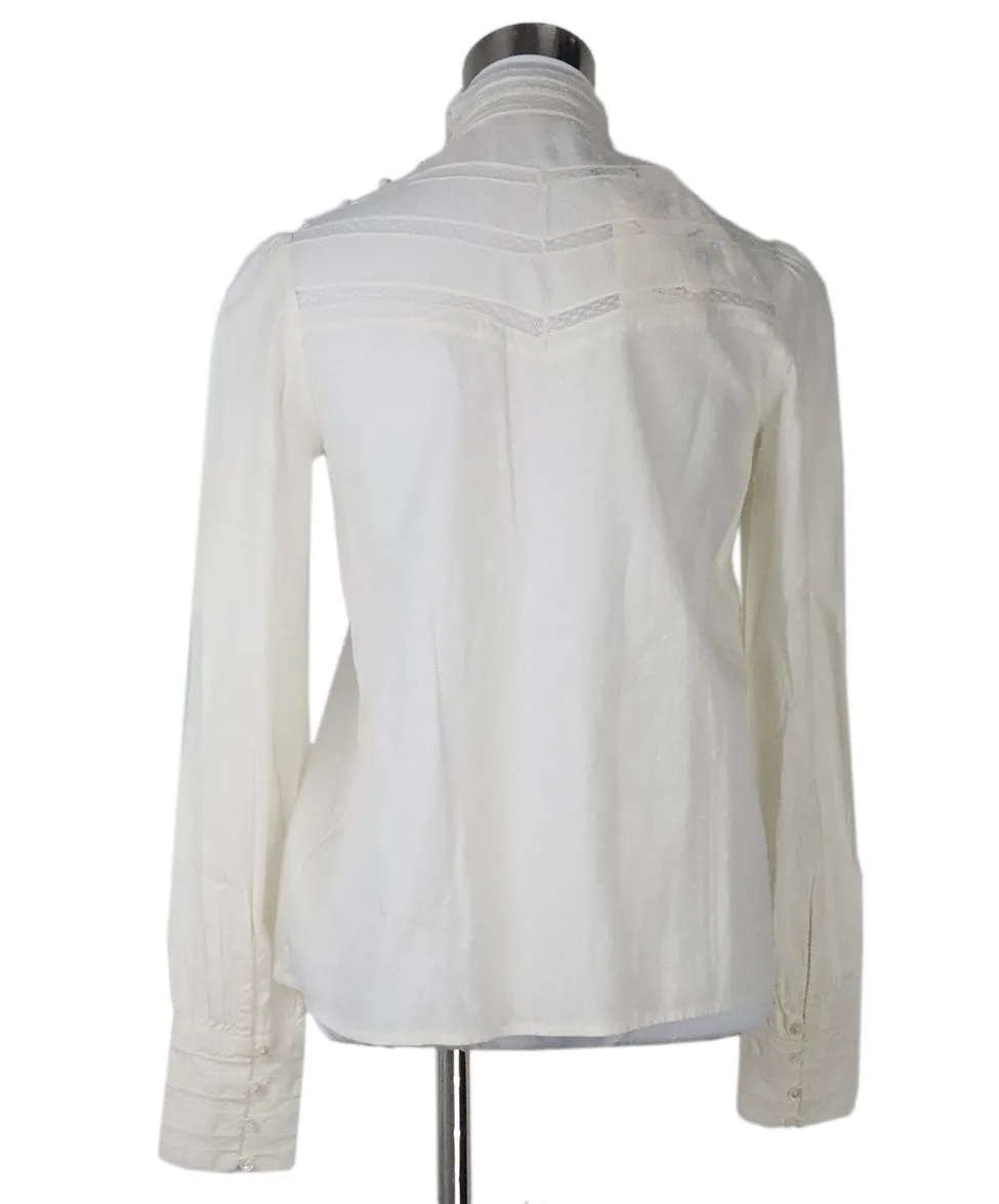 Bonpoint Ivory Cotton Blouse sz 2