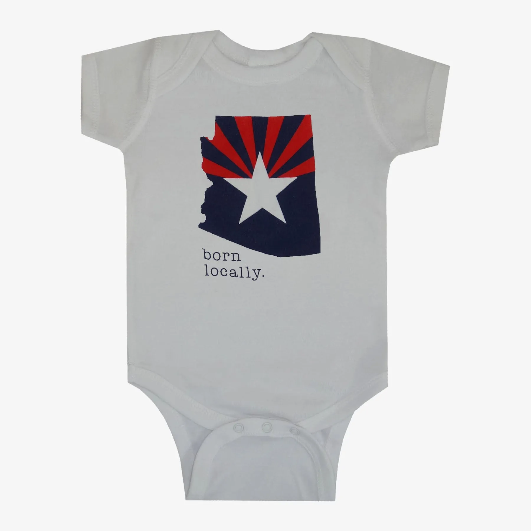 Born Locally Arizona Flag Onesie