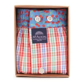 BOXER SHORT Checkered multicolour red