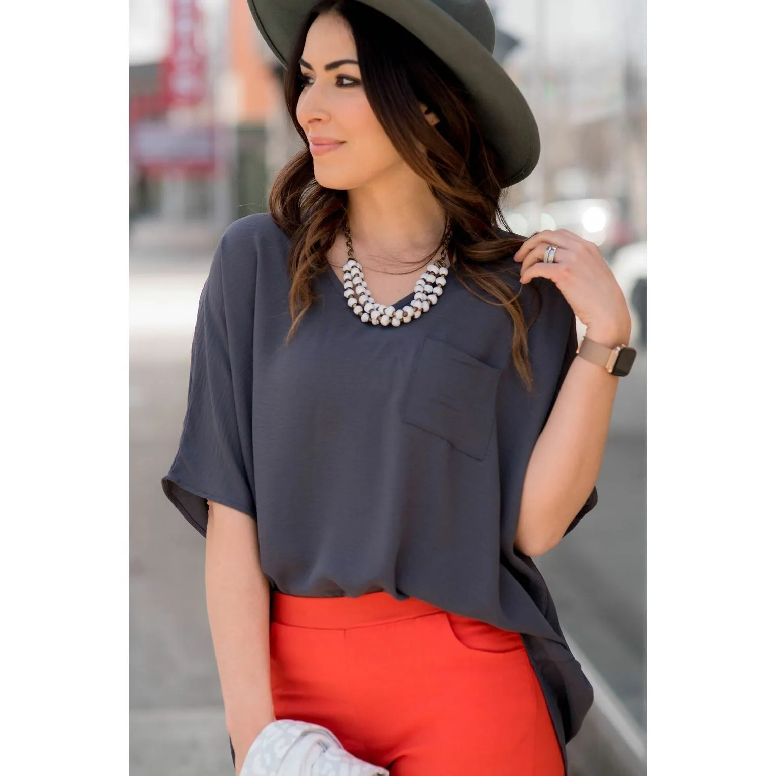 Boyfriend Pocket Blouse