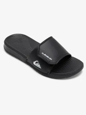 Boys 8-16 Bright Coast Adjustable Slides - Black/White/Black