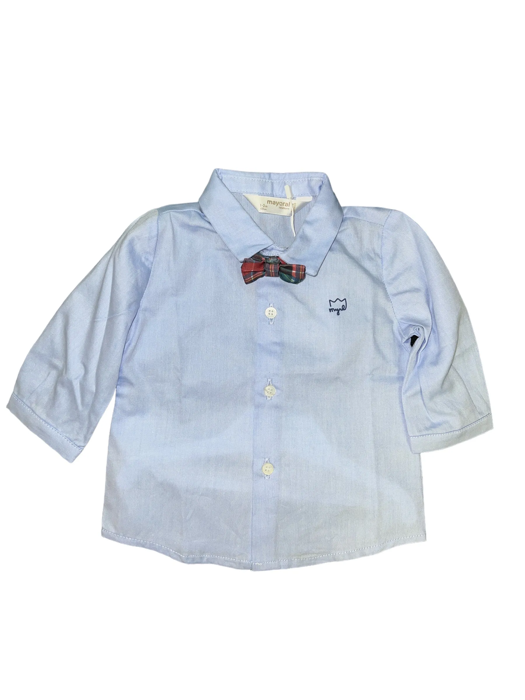 Boys Button-Up Shirt with Bow-Tie