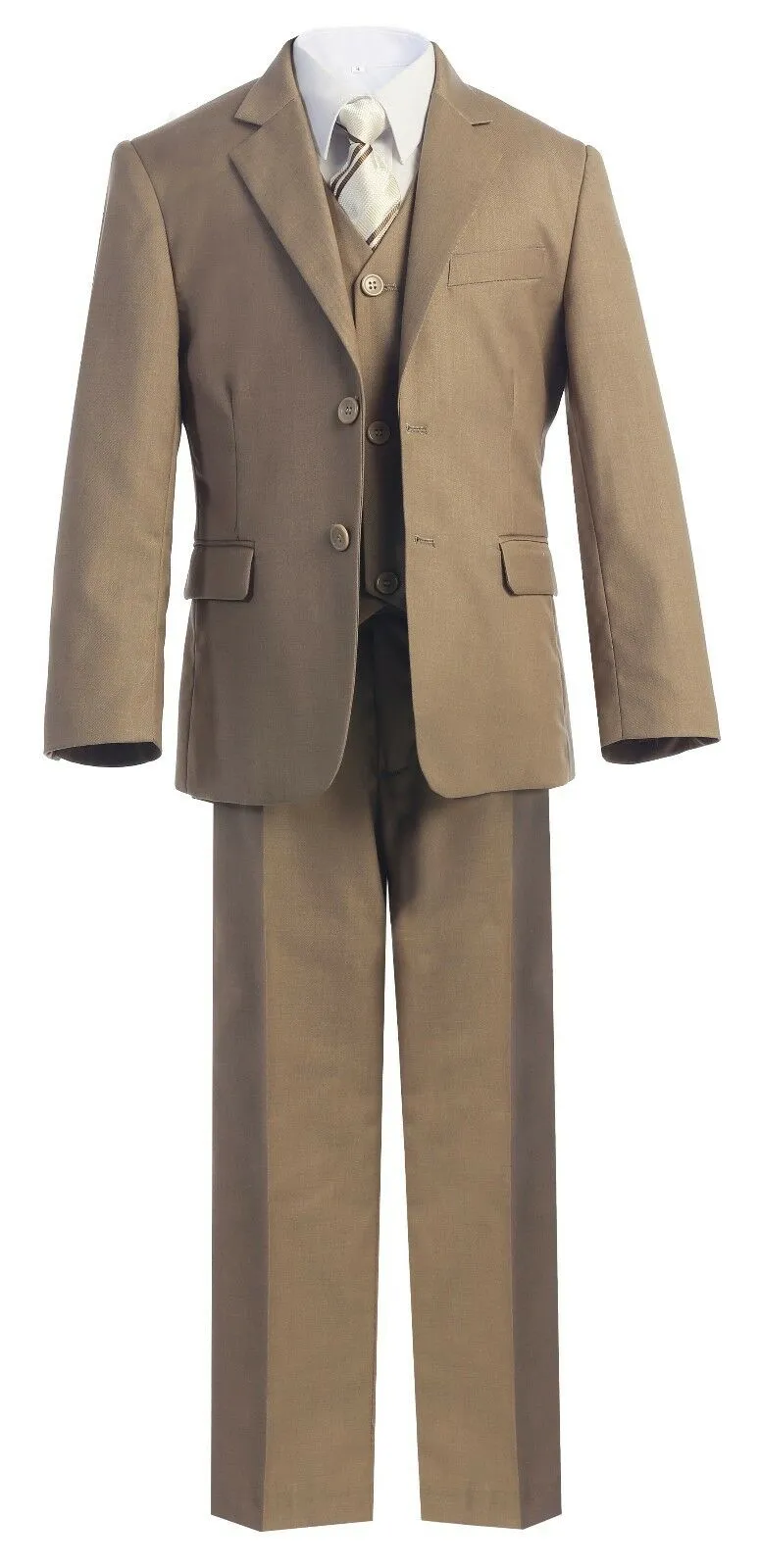 Boys Executive Khaki/Beige Suit