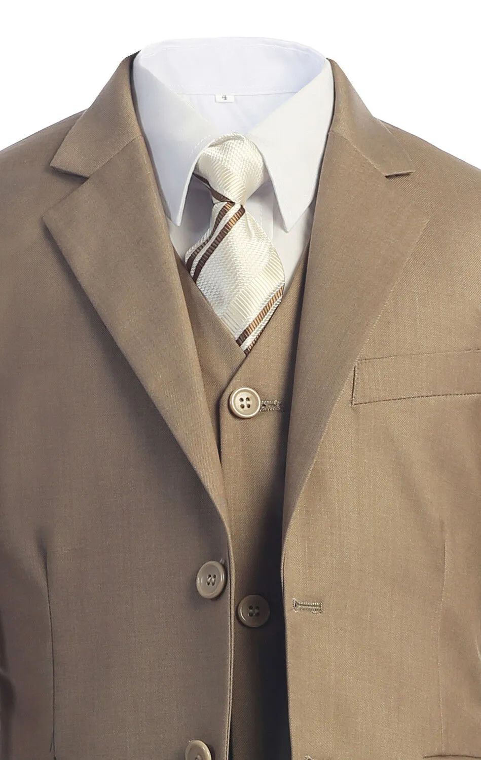 Boys Executive Khaki/Beige Suit