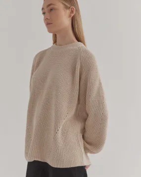 Bria Crew Knit Stone