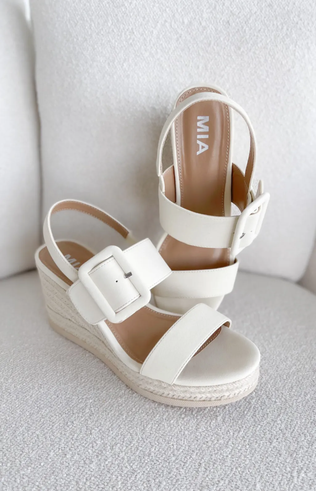 Brooke Double Strap Bone Wedge