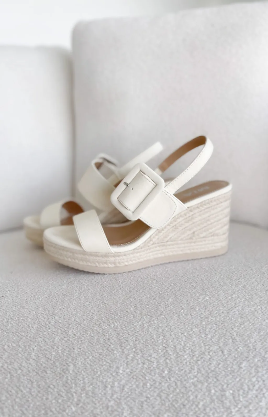 Brooke Double Strap Bone Wedge