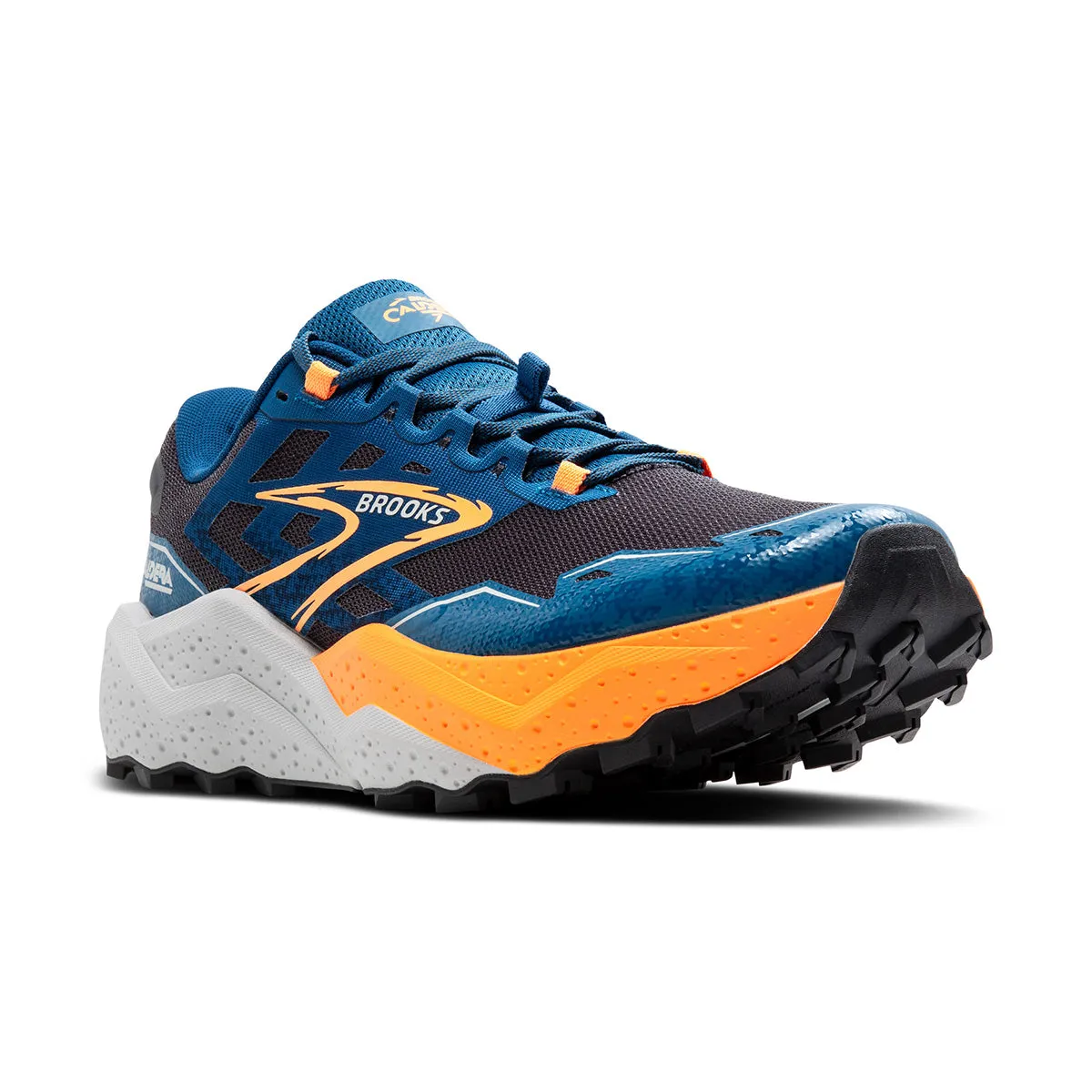 Brooks Caldera 7 Mens | Ebony/blue Sapphire/orange