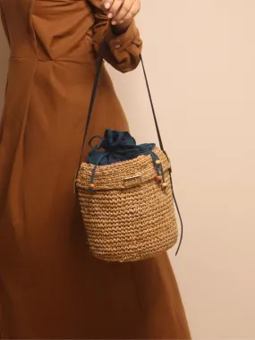 Brunnera Banana Fiber and Cork Bucket Bag