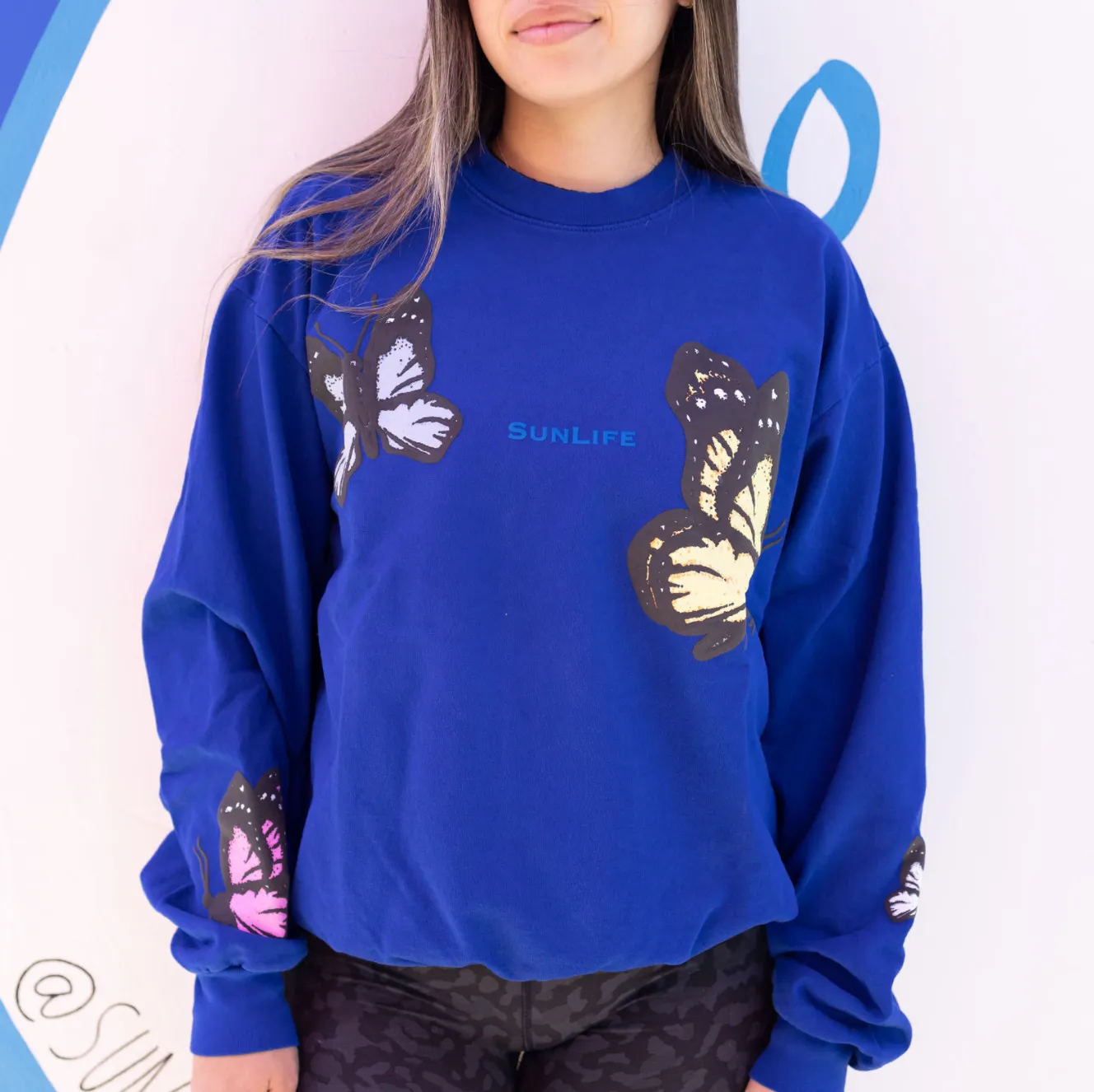 Butterfly Crewneck - Blue