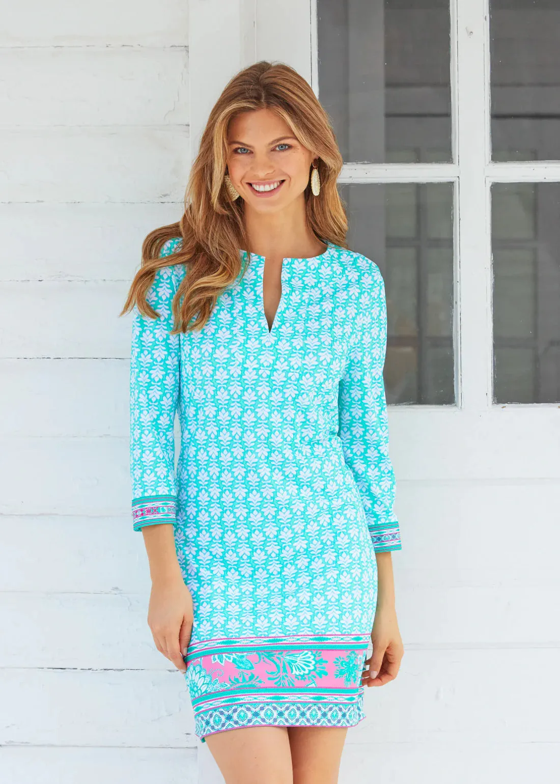 Cabana Life Cote d`Azur Long Sleeve Tunic Dress