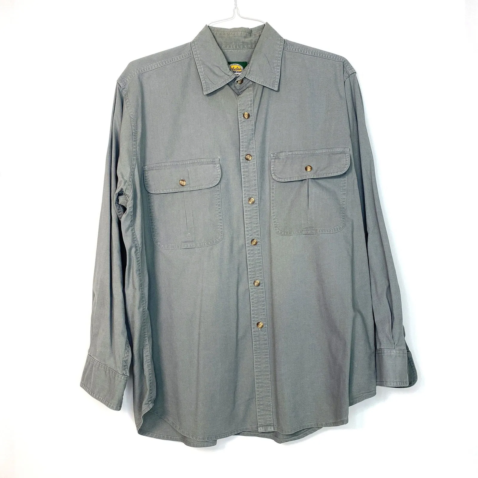 Cabelas | Mens Shirt Button Up Long Sleeve | Color: Olive Green| Size: L | GUC