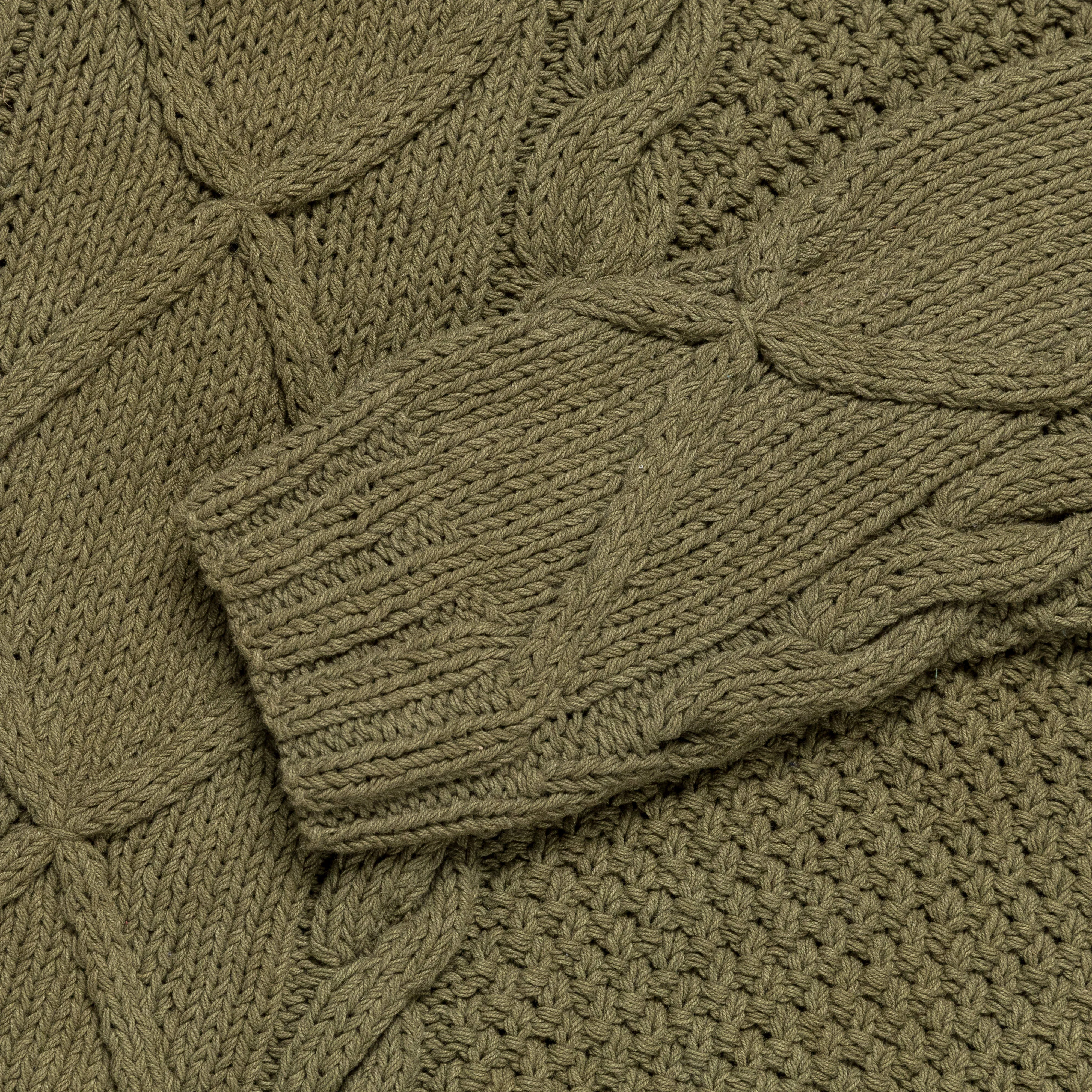 Cable Jumper - Olive Darn-Knit