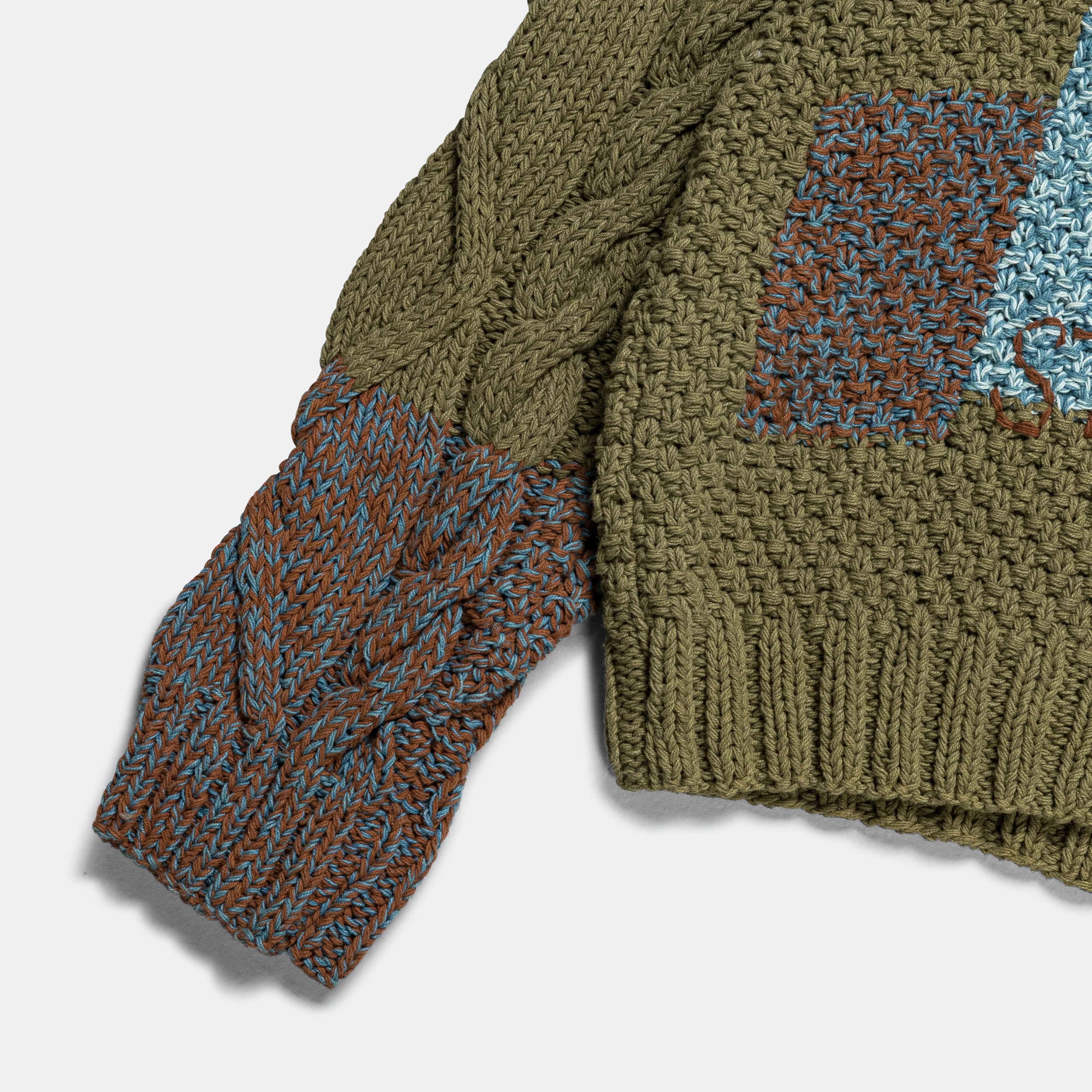 Cable Jumper - Olive Darn-Knit