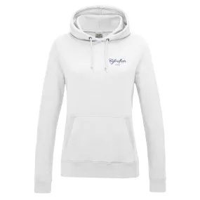 Café del Mar Ibiza Blue Embroidered Logo Women's College Hooded Sweatshirt