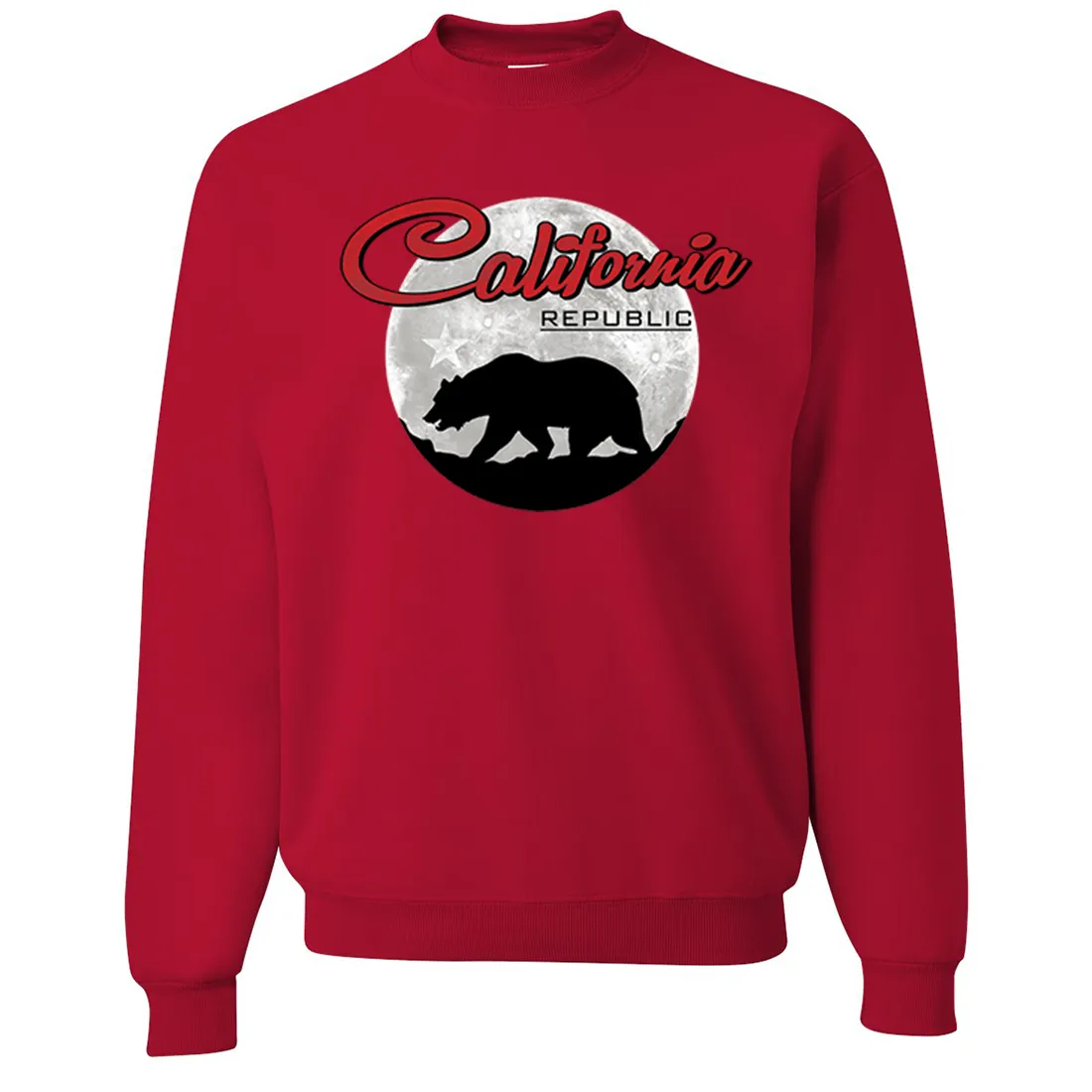 California Republic Full Moon Bear Crewneck Sweatshirt