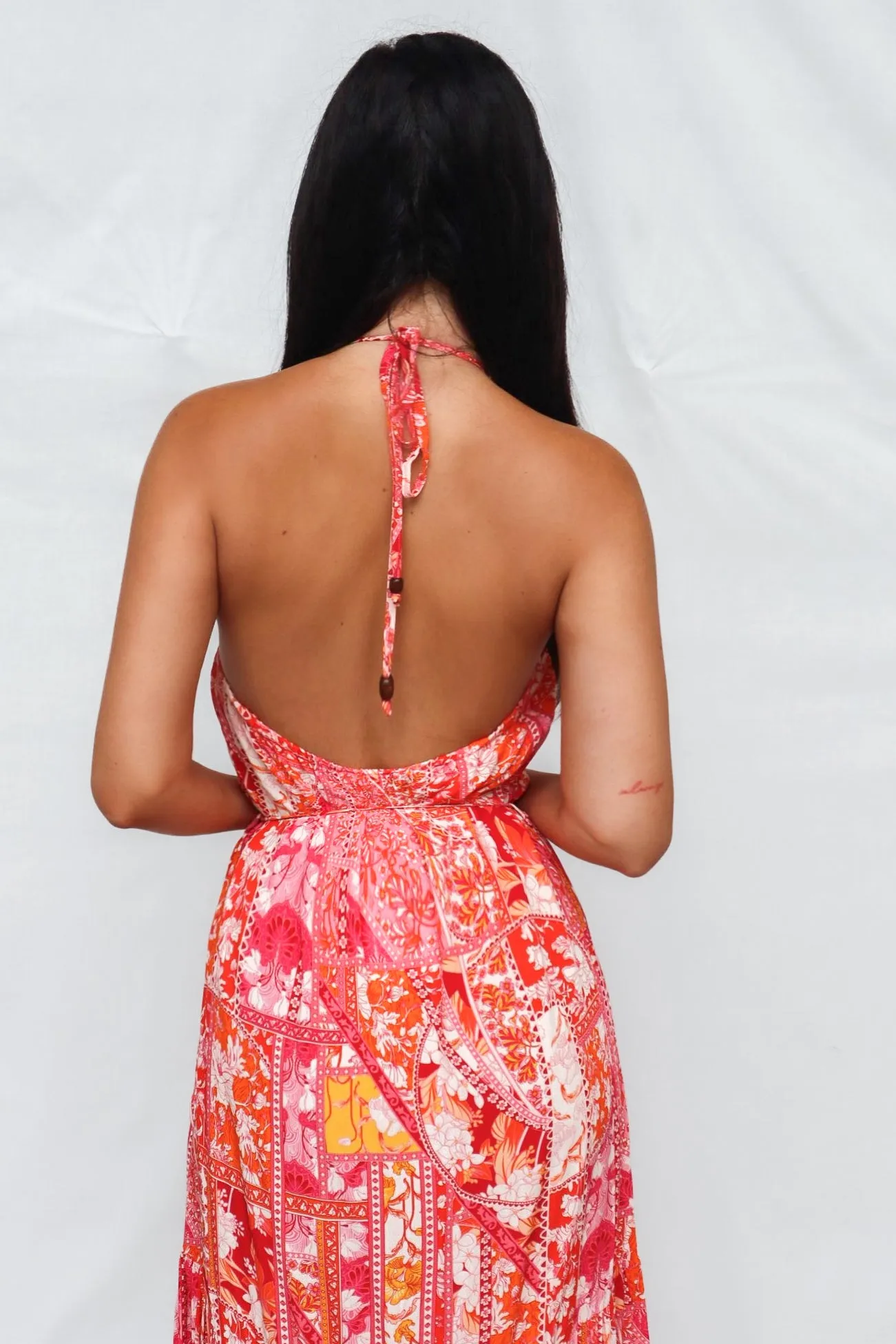 Calypso Maxi Dress - Pink Print