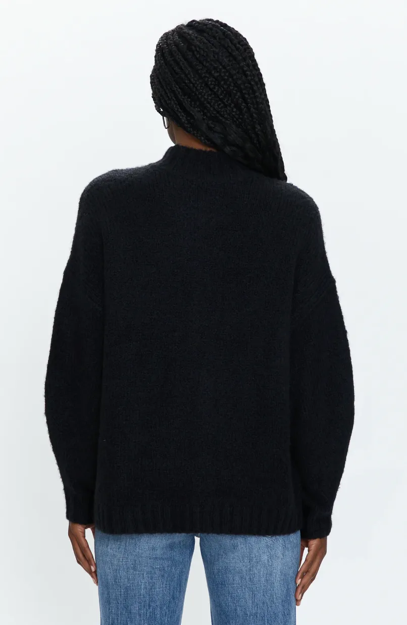 Carlen Mock Neck Sweater ~ Midnight