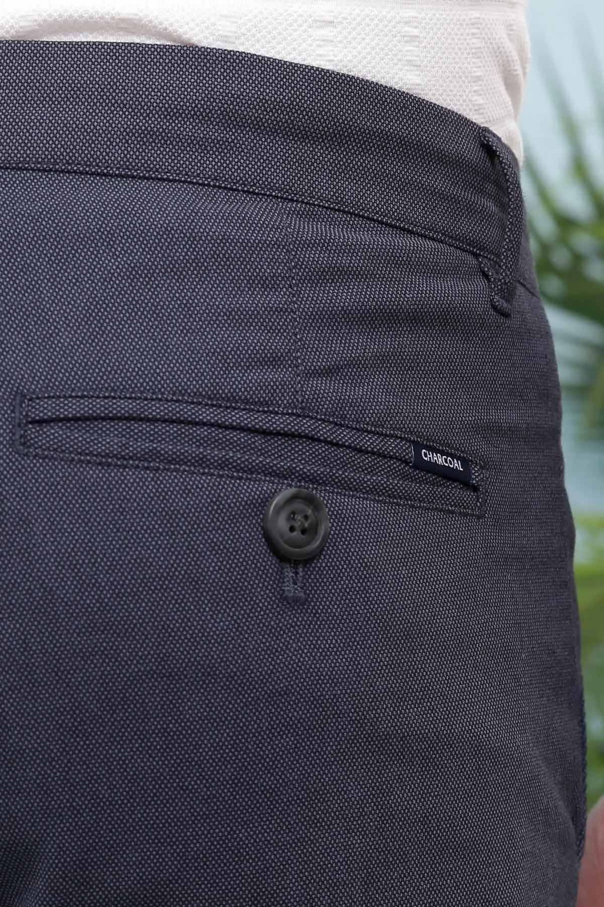 CASUAL PANT CROSS POCKET BLUE BLACK SLIM FIT