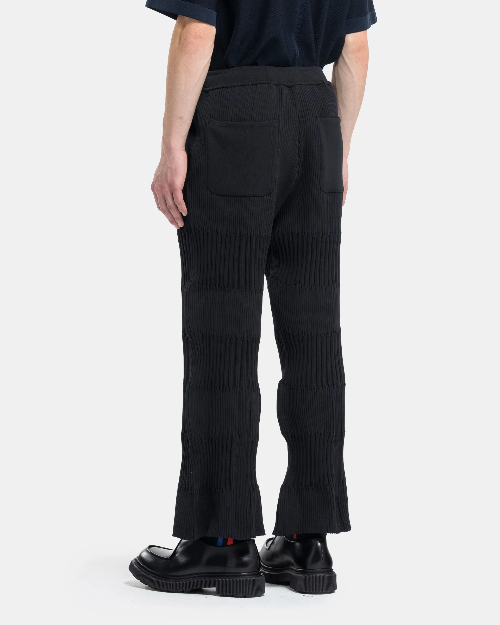 CFCL Fluted Straight Pants in Black